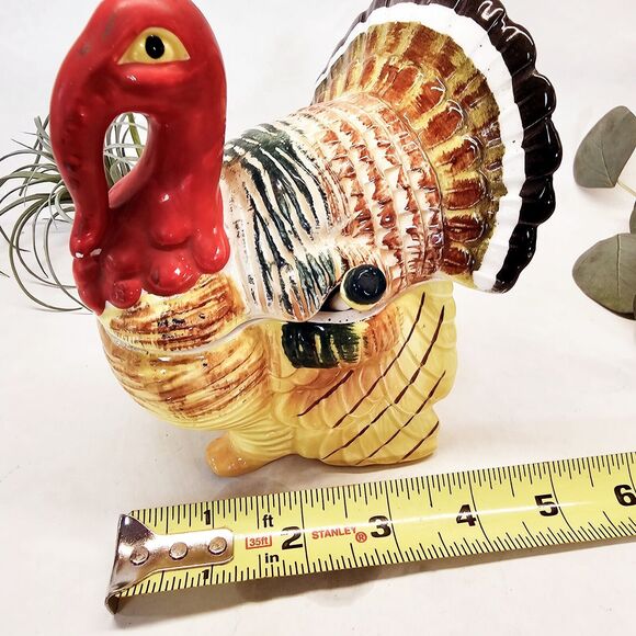 Vintage Turkey Covered Gravy Spoon Sauce Dish Ceramic Condiment Tilso Japan - Picture 8 of 10